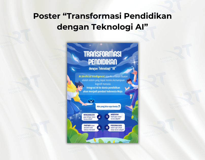 Poster "Transformasi Pendidikan dengan Teknologi AI"
