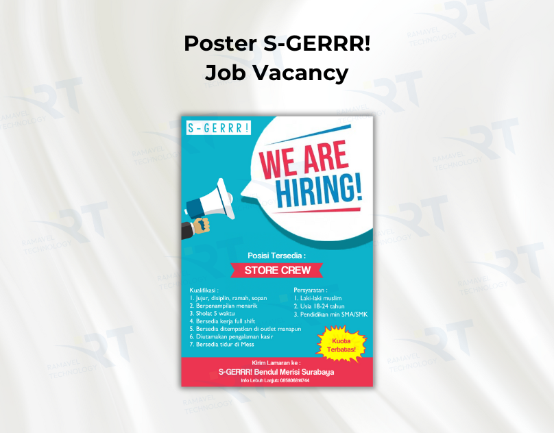 Poster Lowongan Kerja S-GERRR!