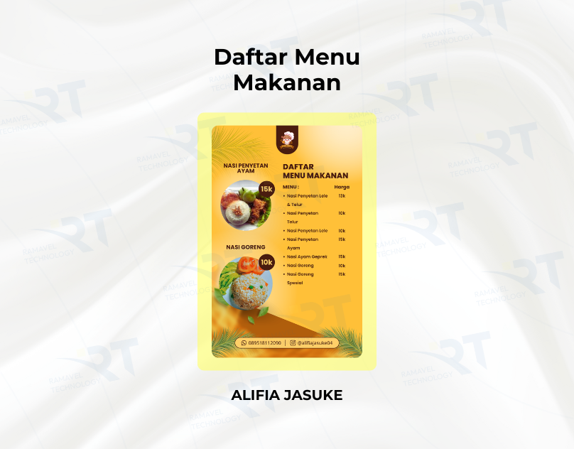 Daftar Menu Makanan