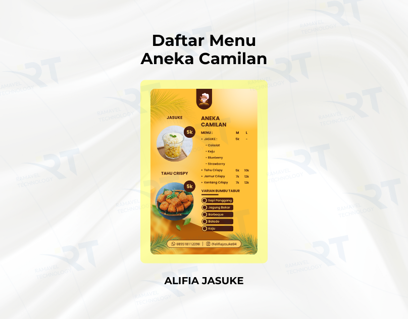 Daftar Menu Aneka Cemilan