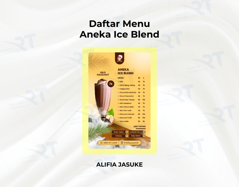 Daftar Menu Aneka Ice Blend