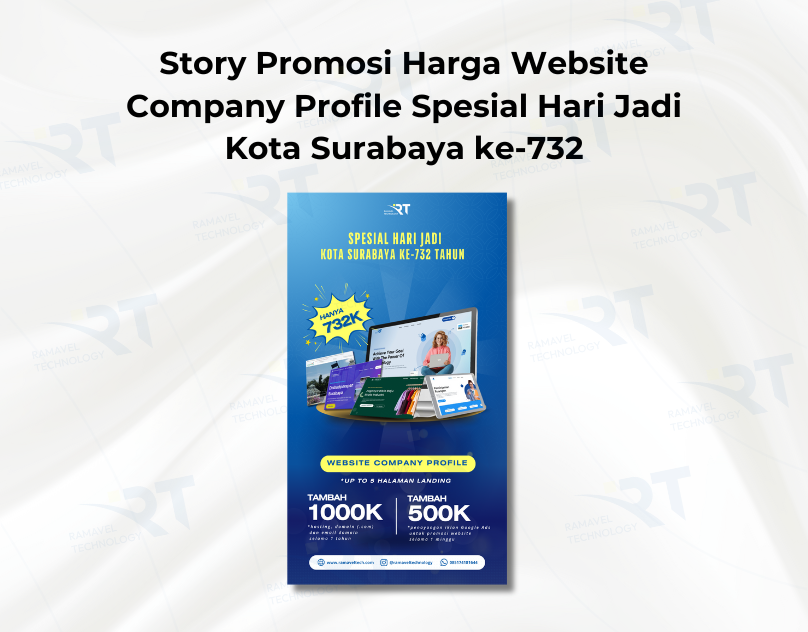 Story Promosi Harga Website Company Profile Spesial Hari Jadi Kota Surabaya ke-732