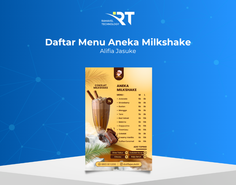 Daftar Menu Aneka Milkshake Alifia Jasuke