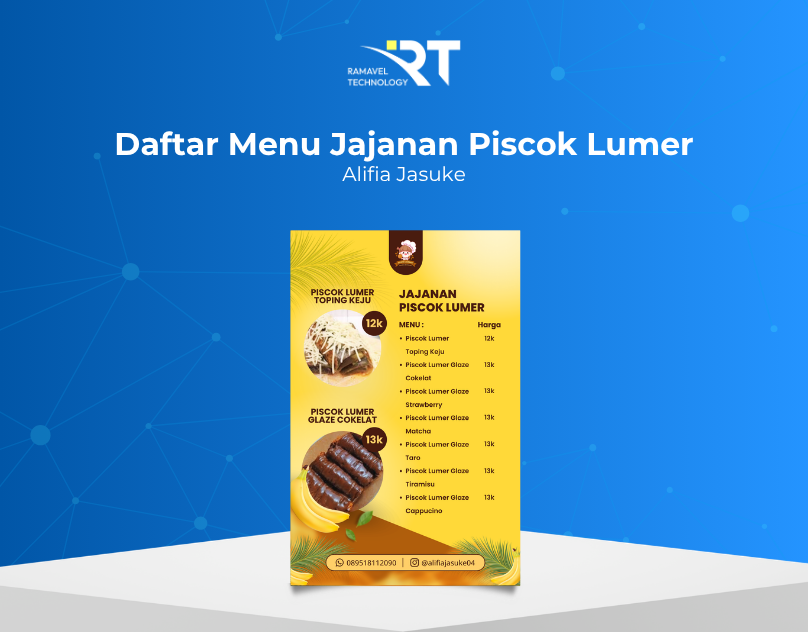 Daftar Menu Jajanan Pisang Cokelat Lumer Alifia Jasuke