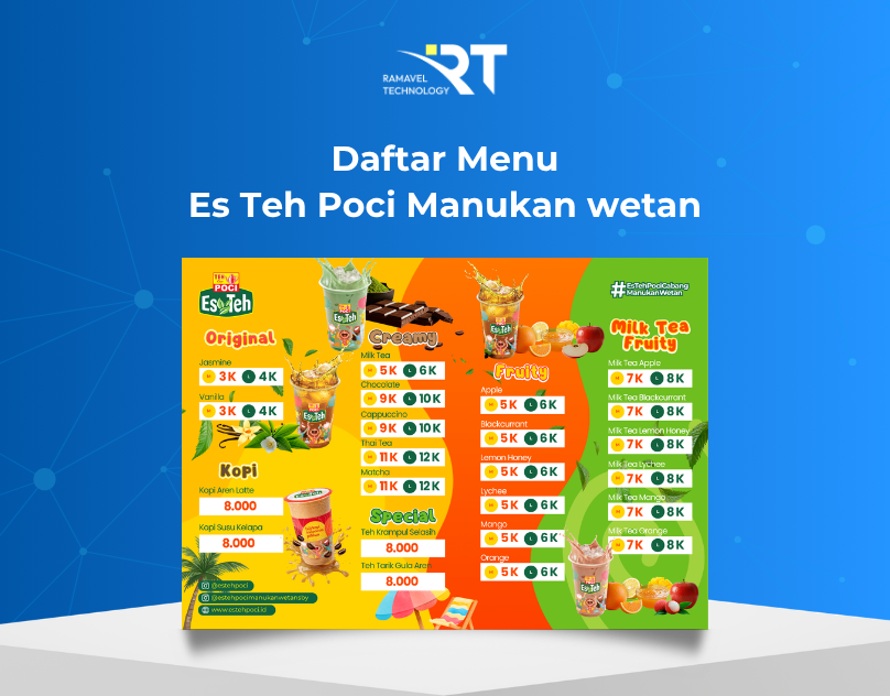 Daftar Menu Es Teh Poci Manukan wetan