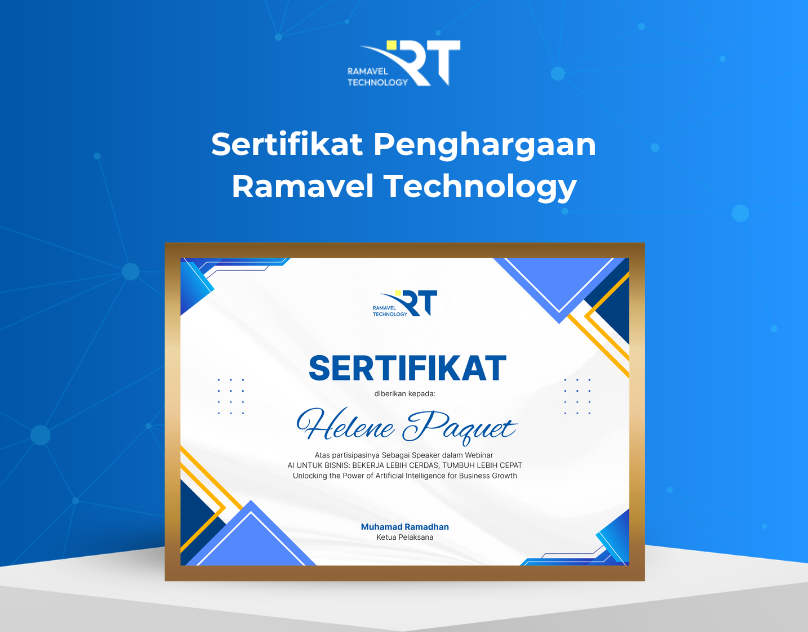 Sertifikat Penghargaan Ramavel Technology