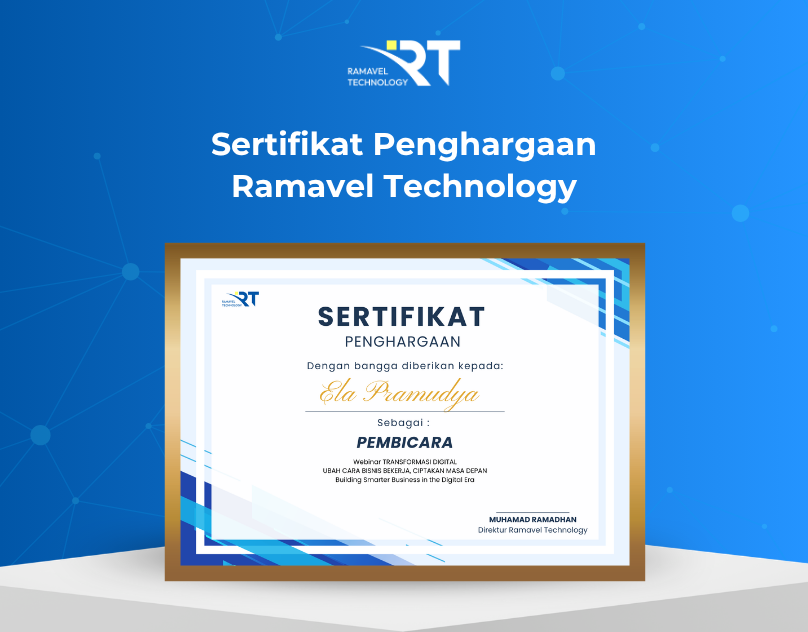 Sertifikat Penghargaan Ramavel Technology